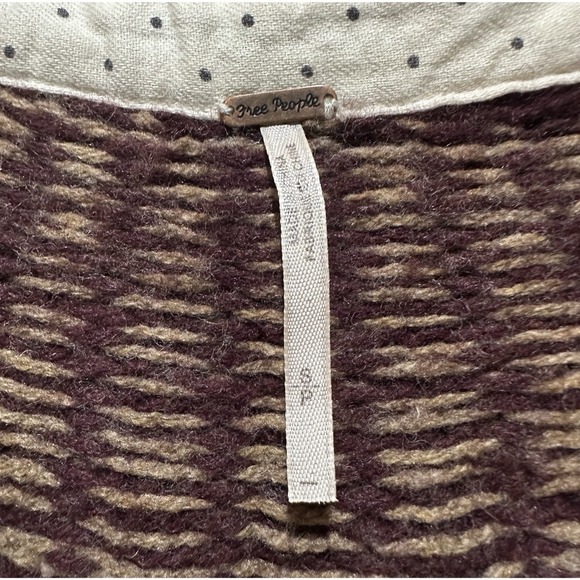 FREE PEOPLE Women's Sage Button Wool Blend Shirt‎ Size S - Ivory - Picture 4 of 8